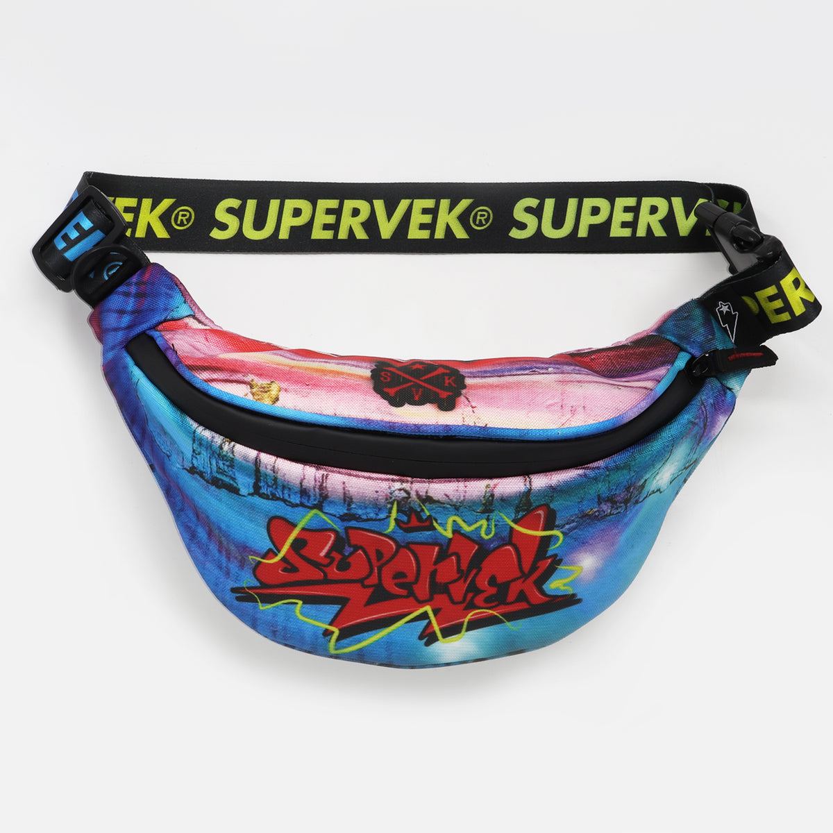 Supervek Crossbody Slinger - Graffiti - Urban Functional Fanny Hip Bag for Everyday Essentials