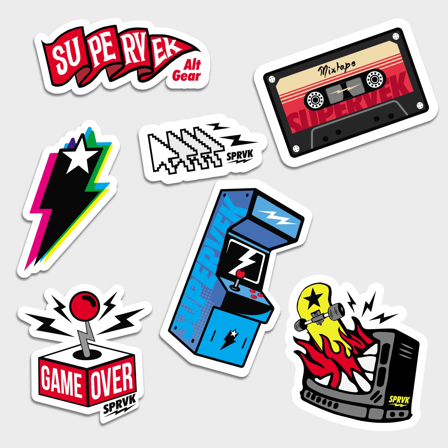 Retro Stickers - Supervek India