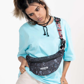 Supervek Crossbody Slinger - OG Culture - Urban Functional Fanny Hip Bag for Everyday Essentials - Lifestyle Shot