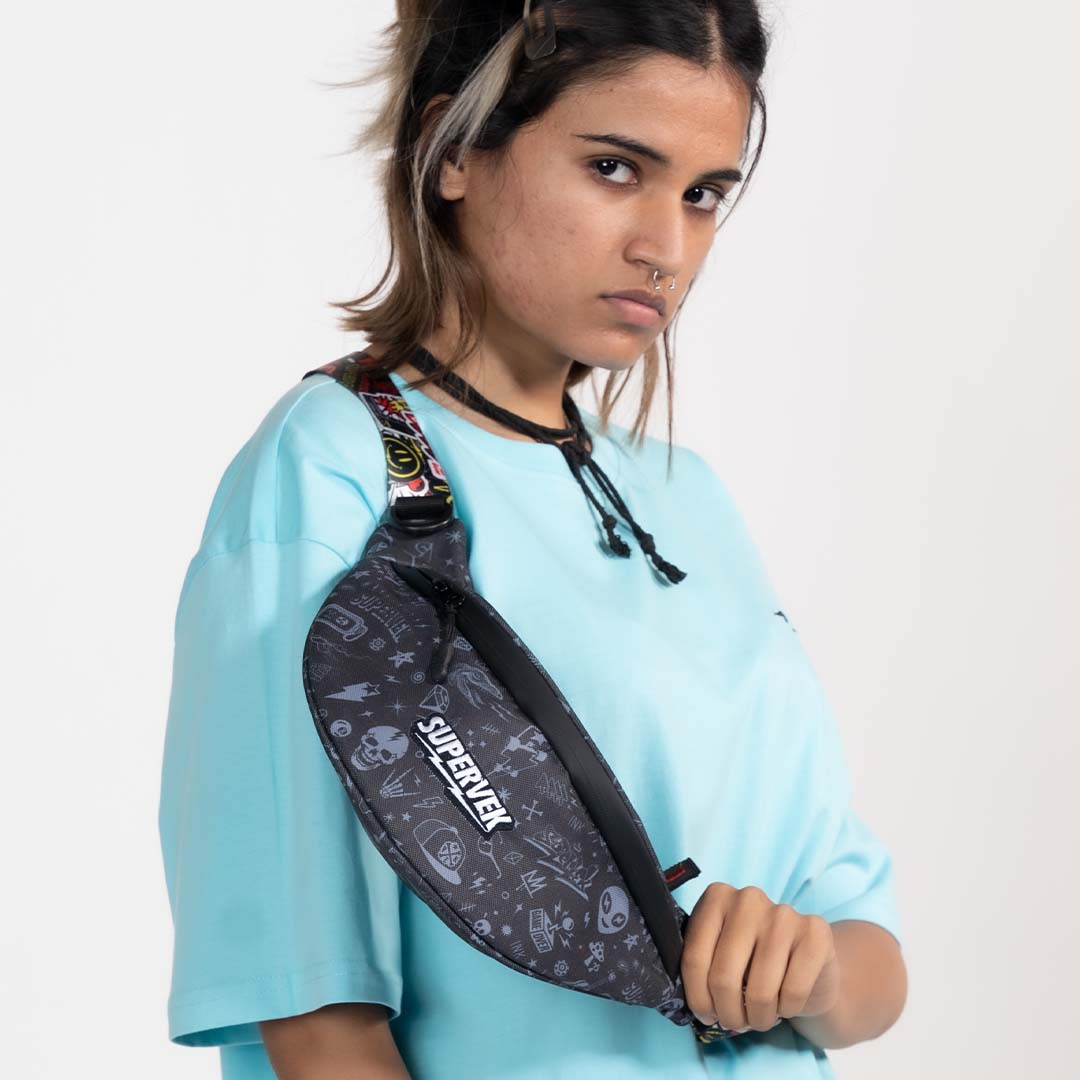 Supervek Crossbody Slinger - OG Culture - Urban Functional Fanny Hip Bag for Everyday Essentials - Lifestyle