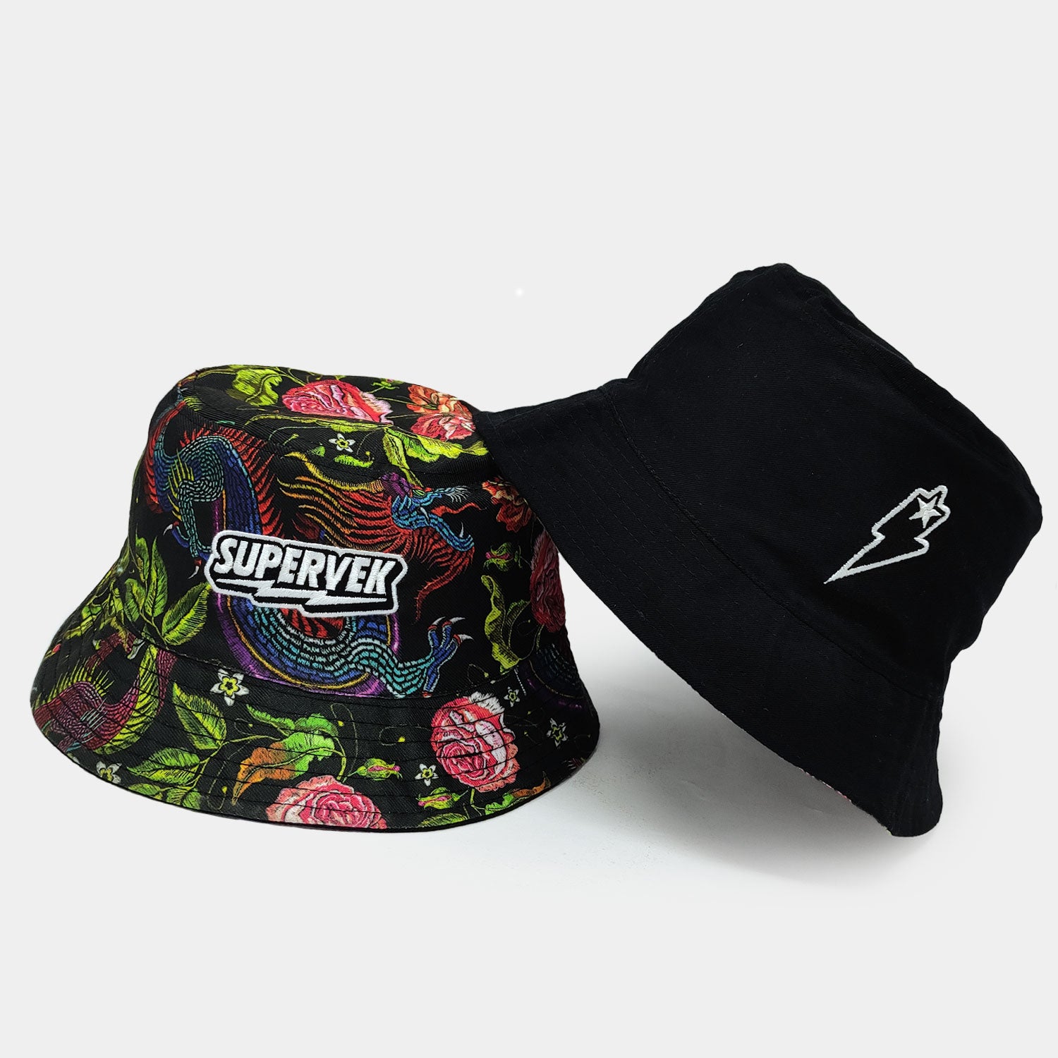 Oriental Dragon Reversible Bucket Hat