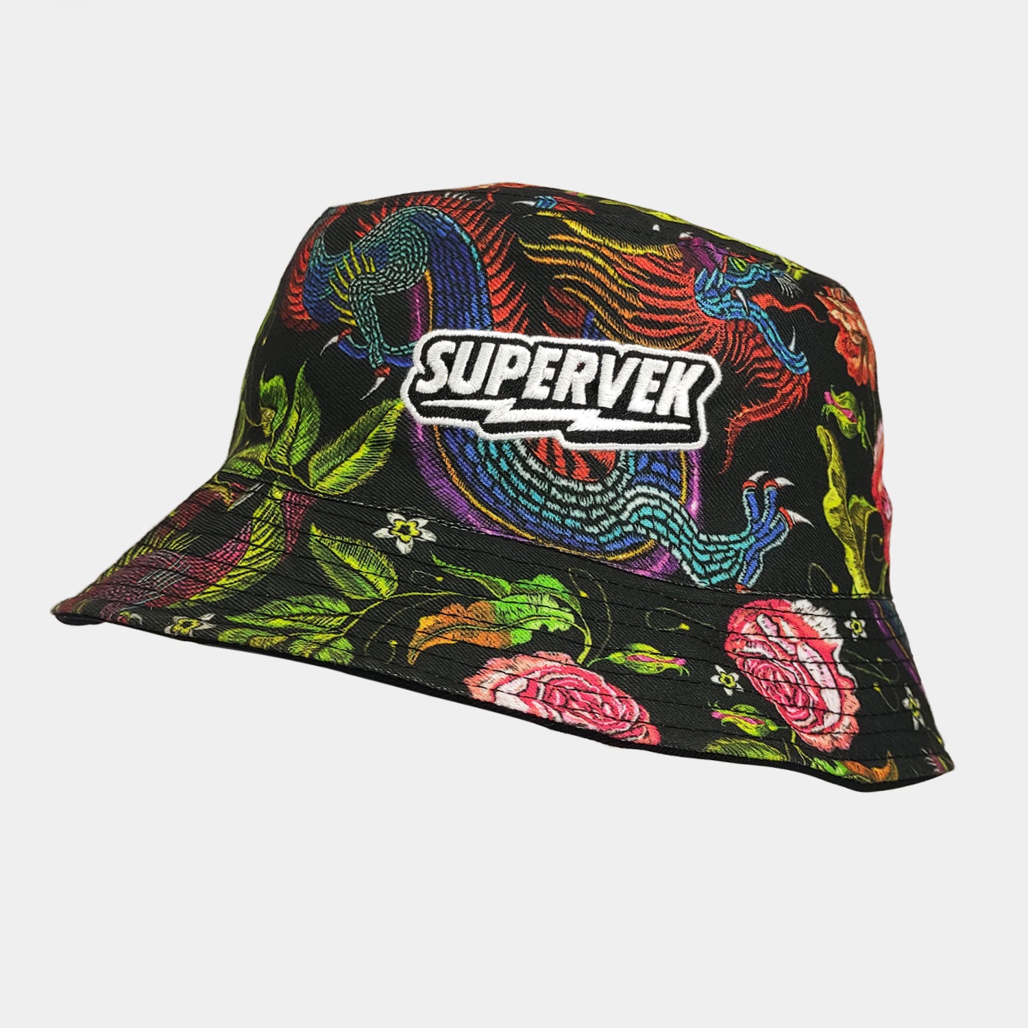 Oriental Dragon Reversible Bucket Hat