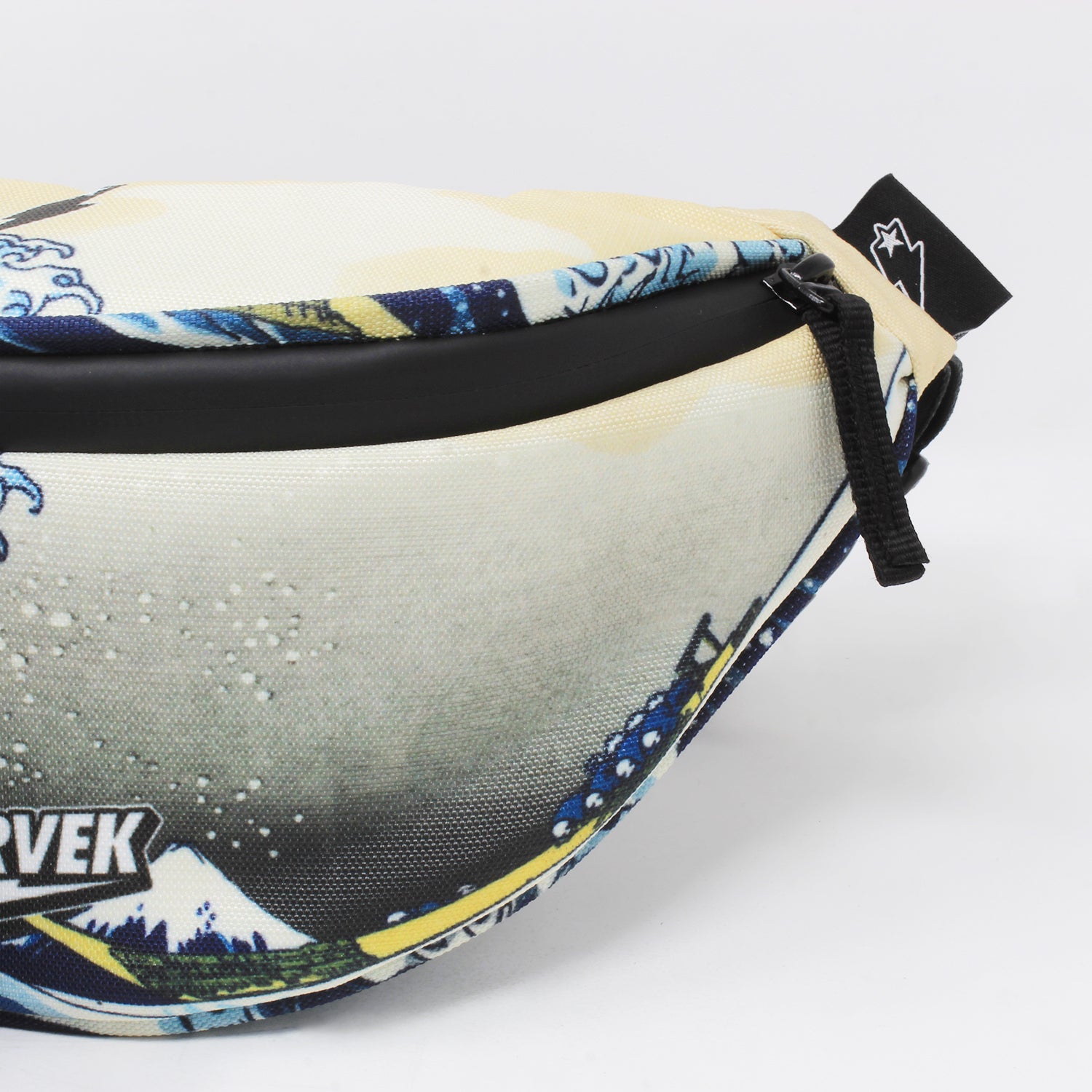 Supervek Crossbody Slinger - Great Wave - Urban Functional Fanny Hip Bag for Everyday Essentials - Side