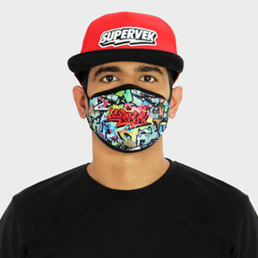 Graffiti Face Mask - Supervek India, smsk-graf-1, smsk-graf-2